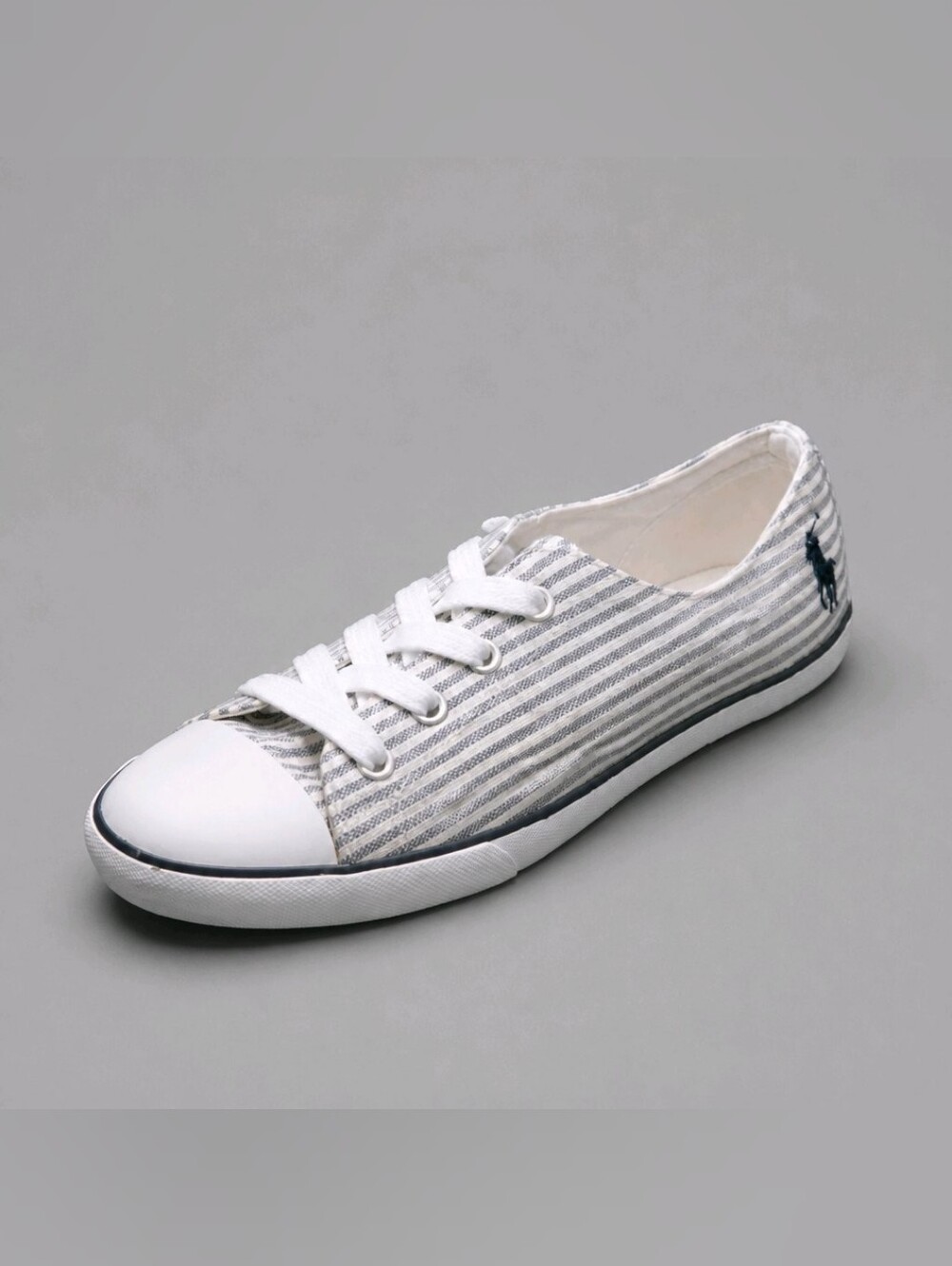 Polo RALPH LAUREN Women’s Navy White Striped Canvas Sneakers
